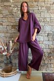 Santos Cushion Cotton Heathcliff Blouse Aubergine?